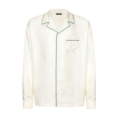 Dolce & Gabbana Silk twill shirt with DG embroidery