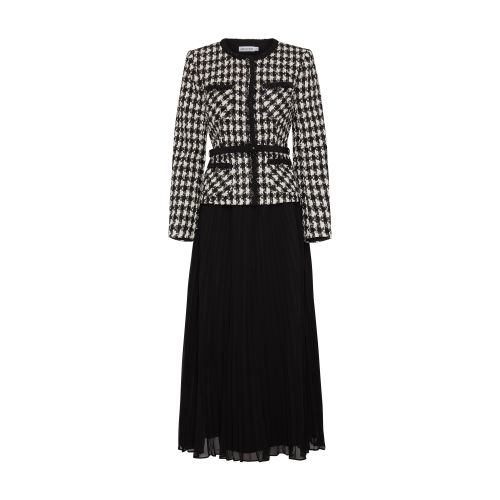  Chequered muslin midi dress