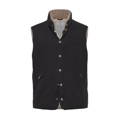 Brunello Cucinelli Gabardine down vest