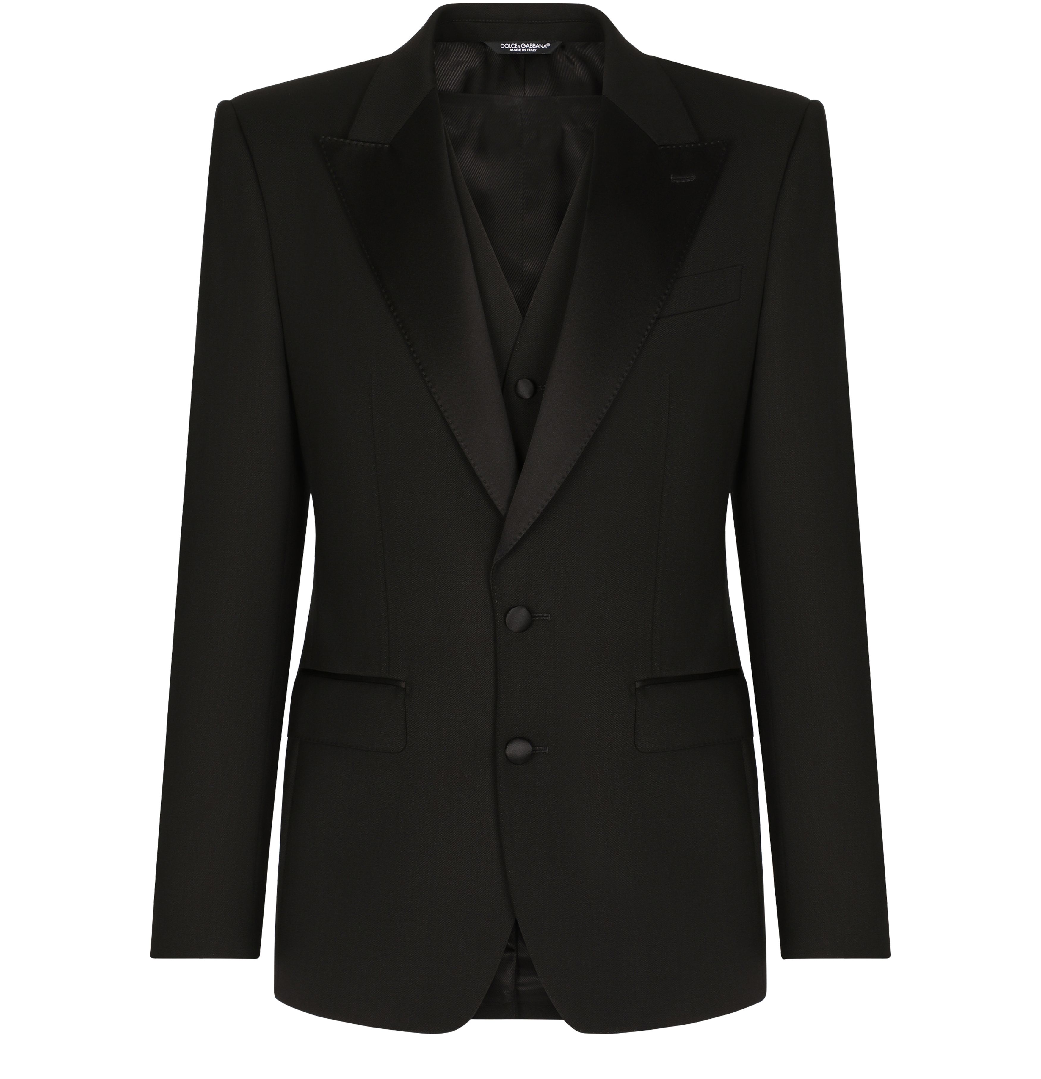 Dolce & Gabbana Three-piece Sicilia-fit suit in stretch wool