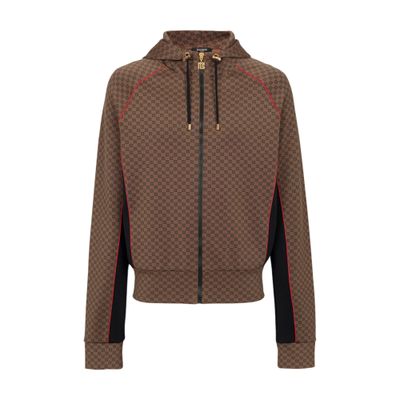 Balmain Mini monogrammed neoprene jersey sports jacket