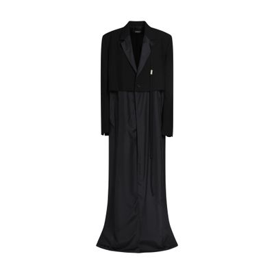 Ann Demeulemeester Dita x-long double layerlight trench coat