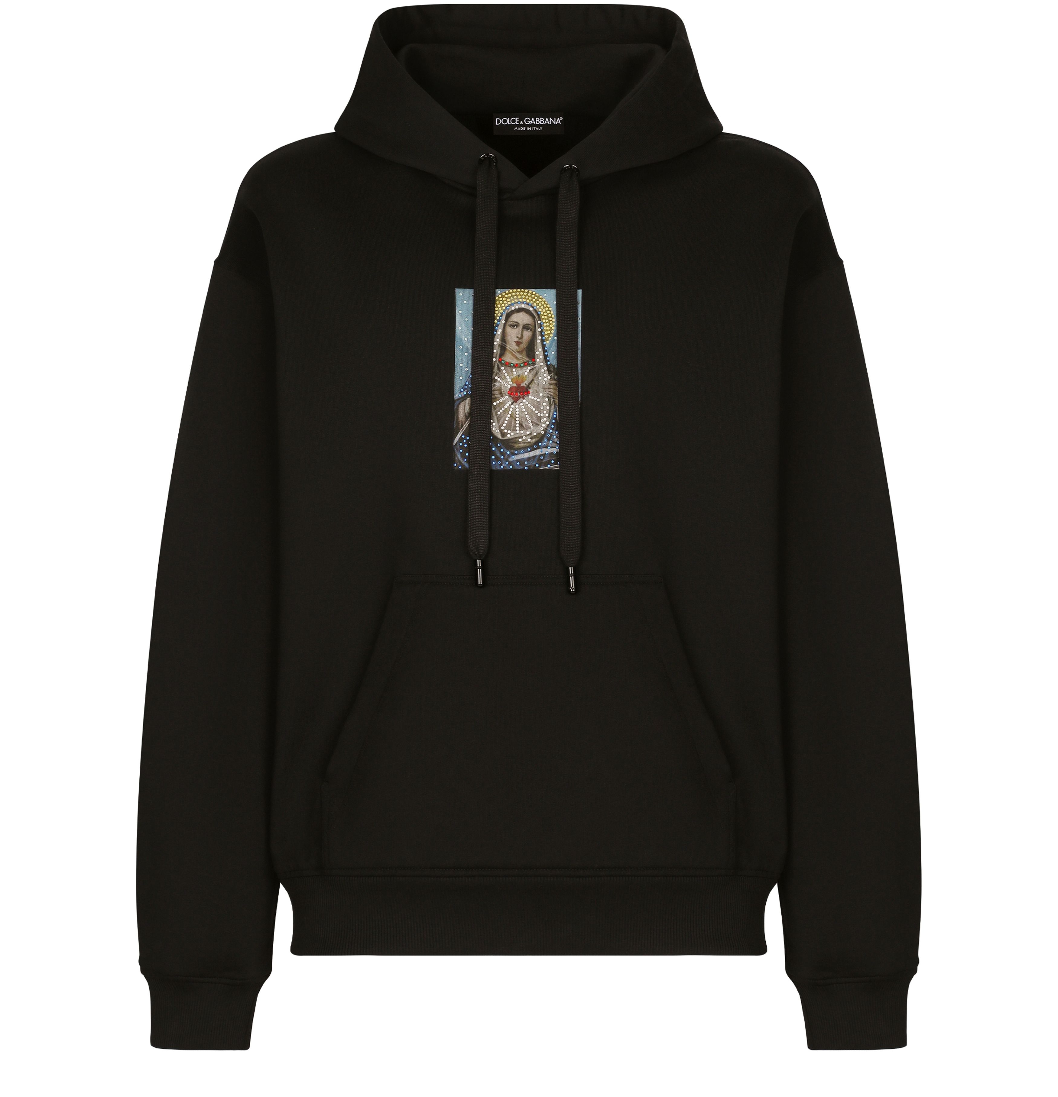 Dolce & Gabbana Hooded Sweatshirt Withrhinestones