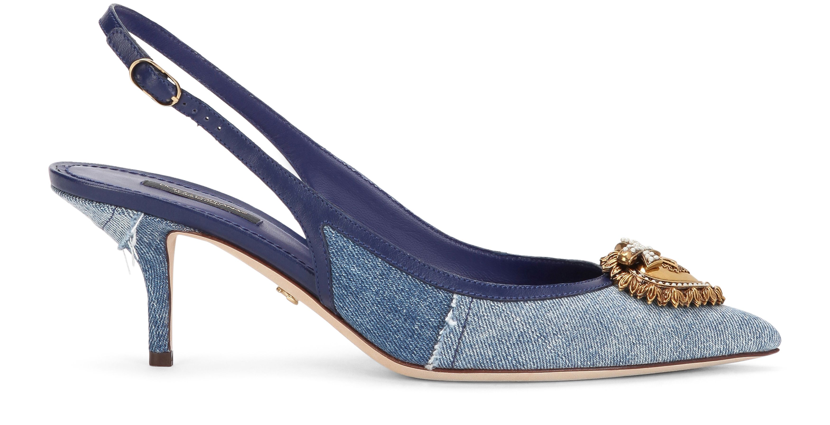 Dolce & Gabbana Devotion slingbacks in denim