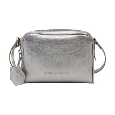 Brunello Cucinelli Lamé calfskin Boston clutch