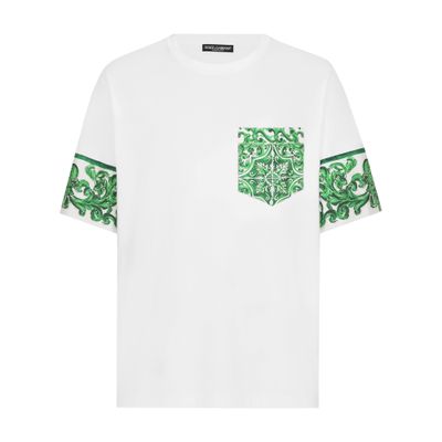 Dolce & Gabbana Majolica t-shirt with breast pocket