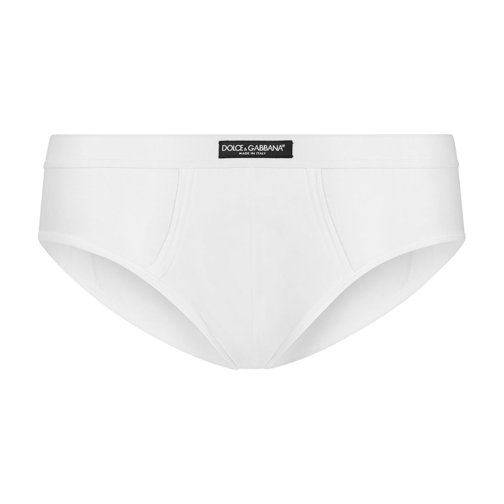 Dolce & Gabbana Brando Elasticized Jersey Briefs with Logo Label