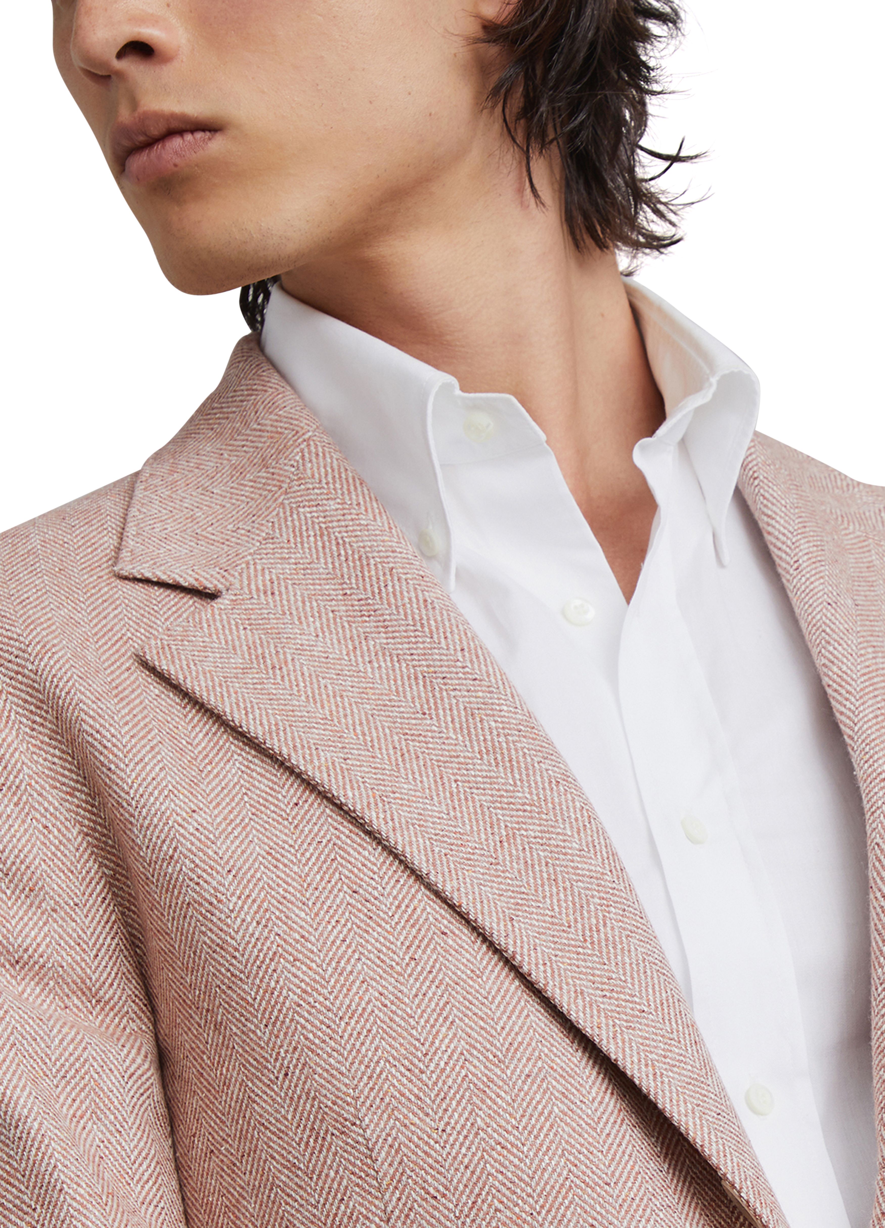 Brunello Cucinelli Chevron unconstructed Cavallo blazer