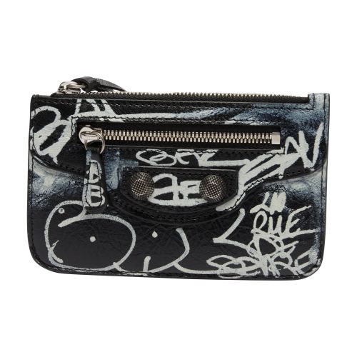 Balenciaga Le Cagole long coin and card-holder graffiti