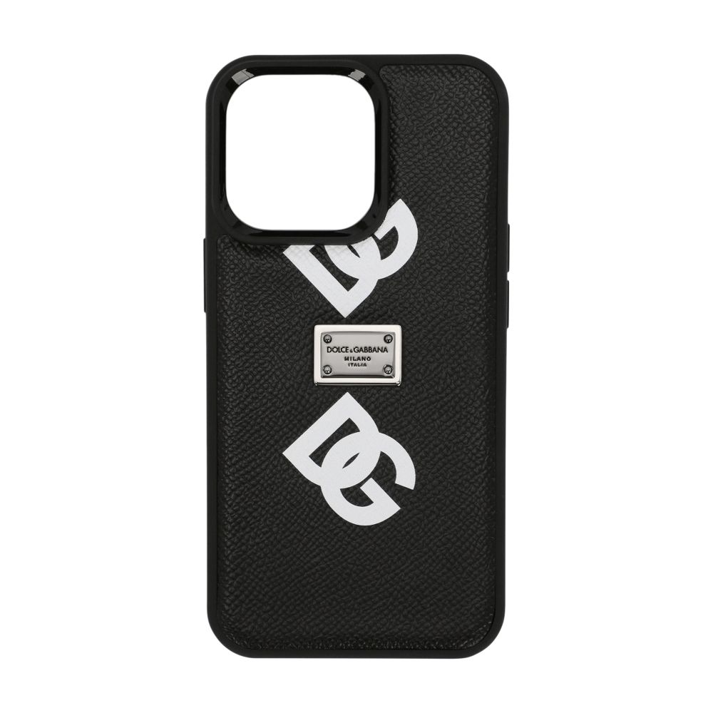 Dolce & Gabbana Calfskin iPhone 13 Pro cover with all-over DG print