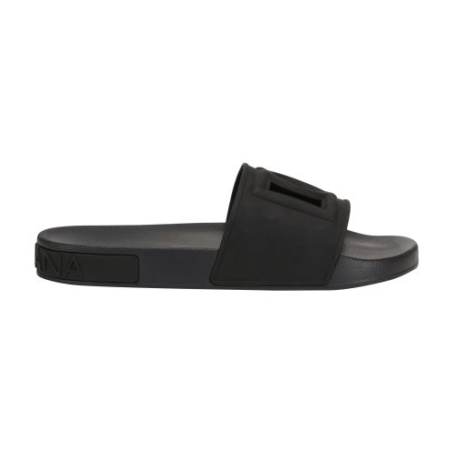 Dolce & Gabbana Rubber beachwear sliders with DG logo