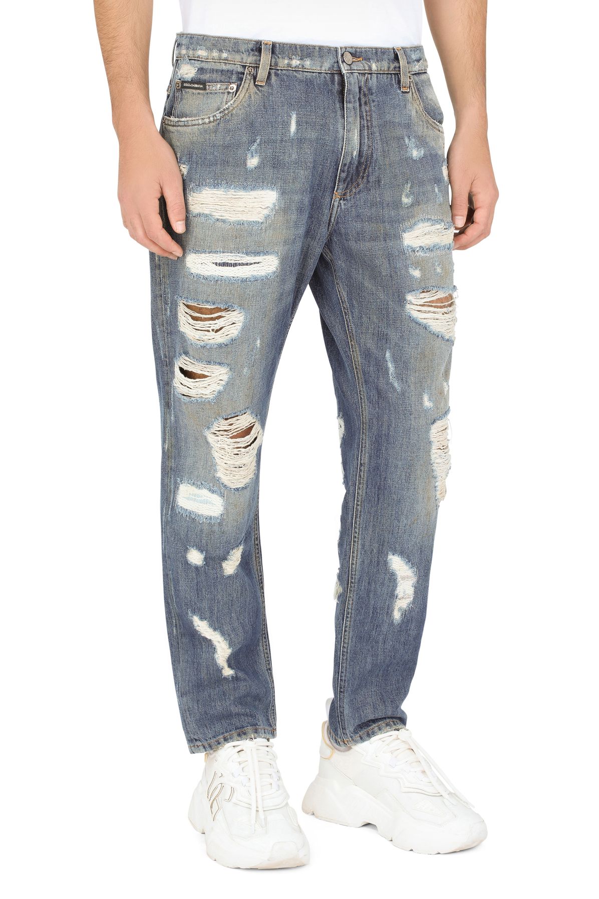 Dolce & Gabbana Loose jeans with rips