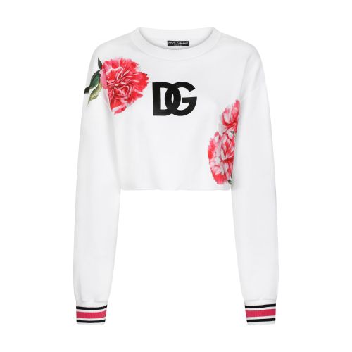 Dolce & Gabbana Jersey sweatshirt with carnation patch