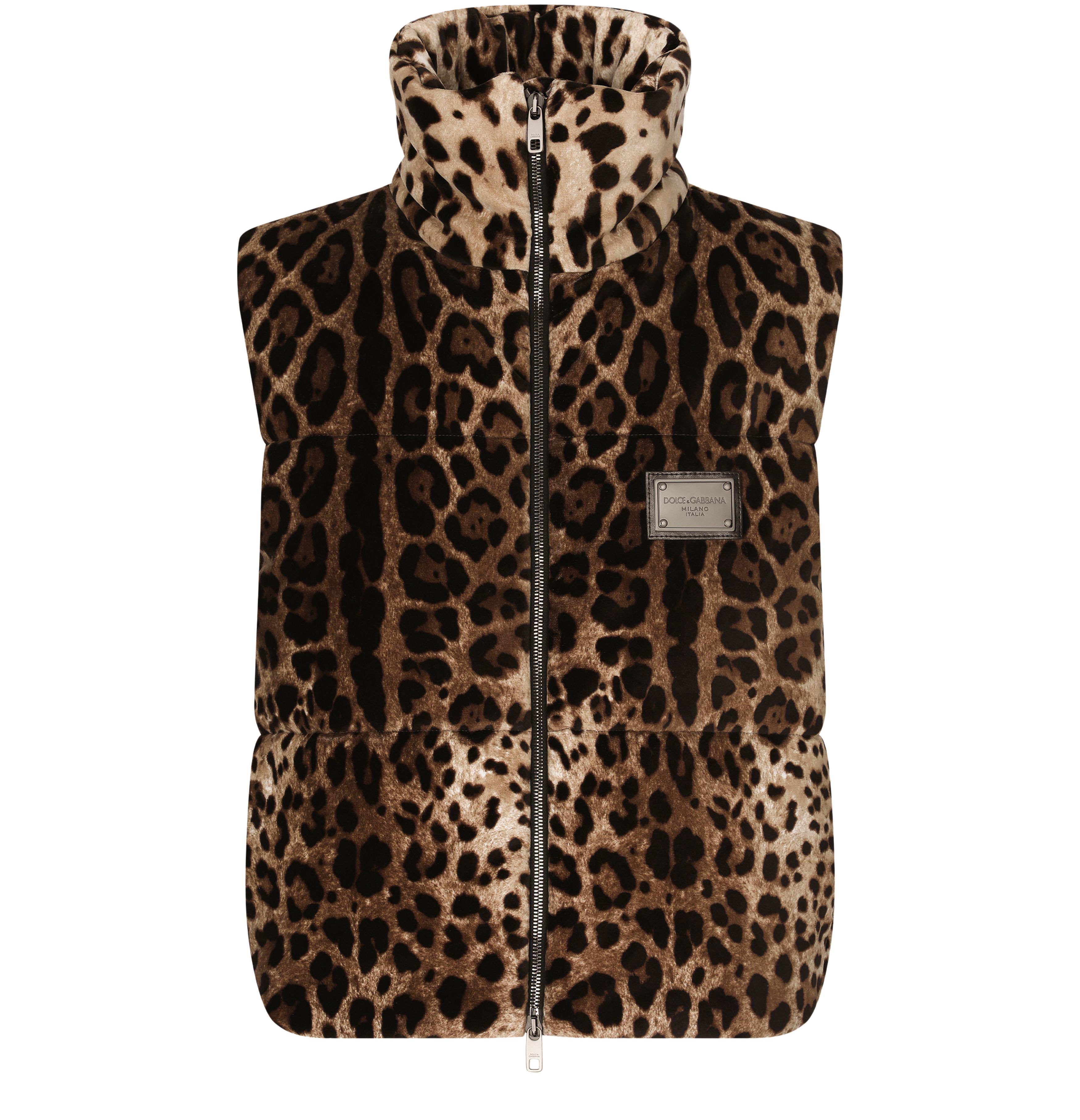 Dolce & Gabbana Sleeveless leopard-print jacket