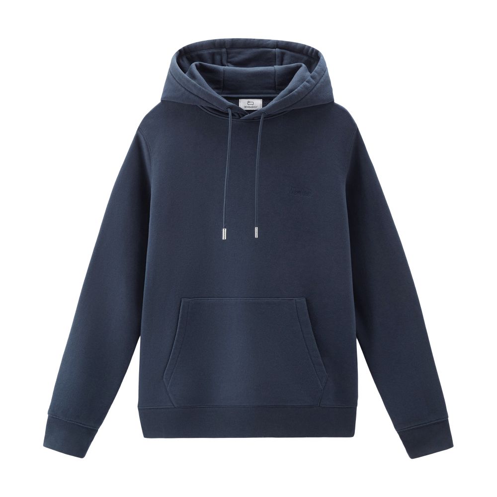 Woolrich Hoodie in cotton fleece with embroidered logo