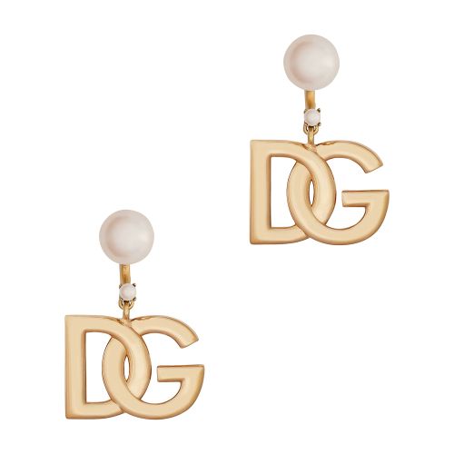 Dolce & Gabbana Earrings with DG logo and pearls