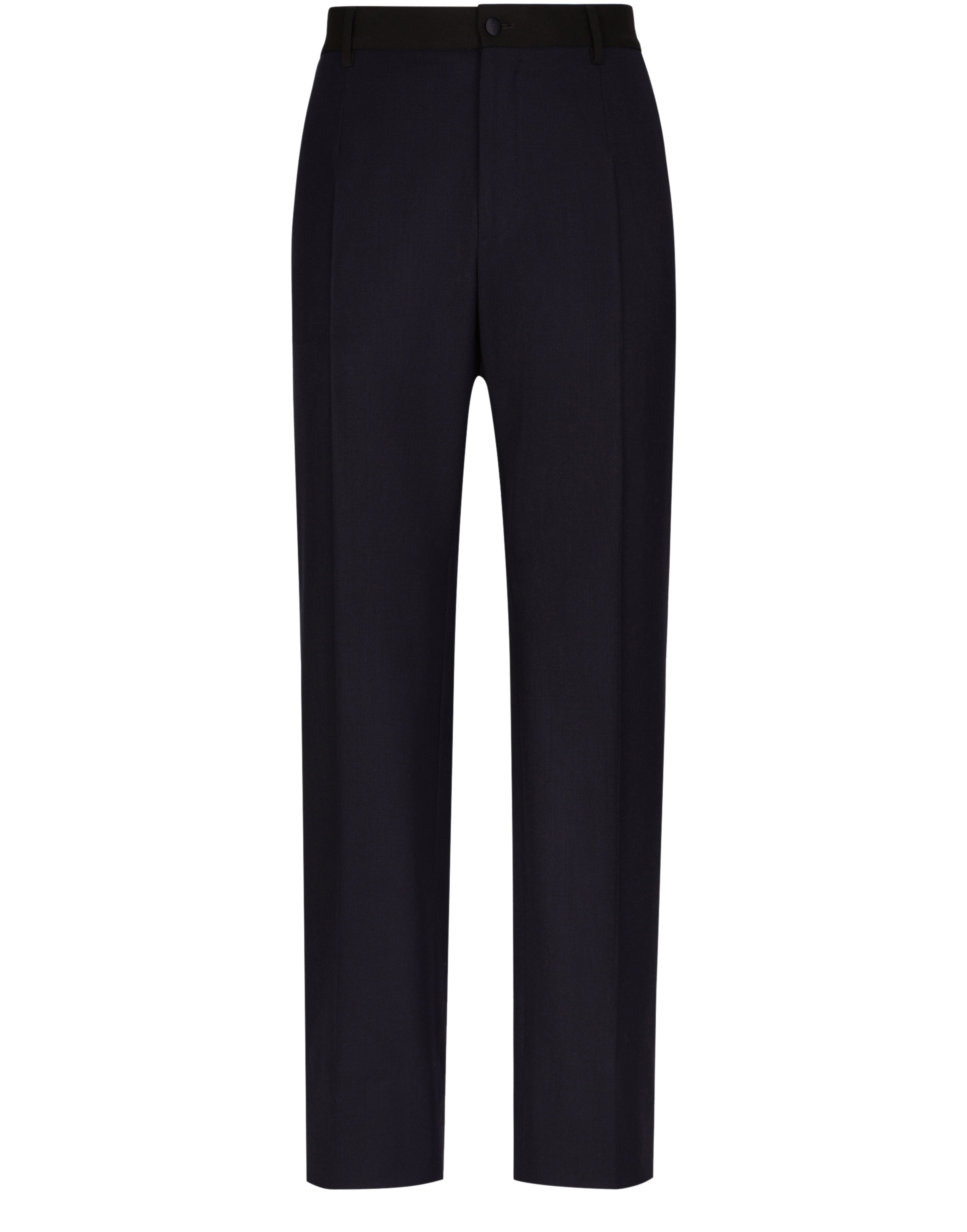 Dolce & Gabbana Stretch wool tuxedo pants with straight leg