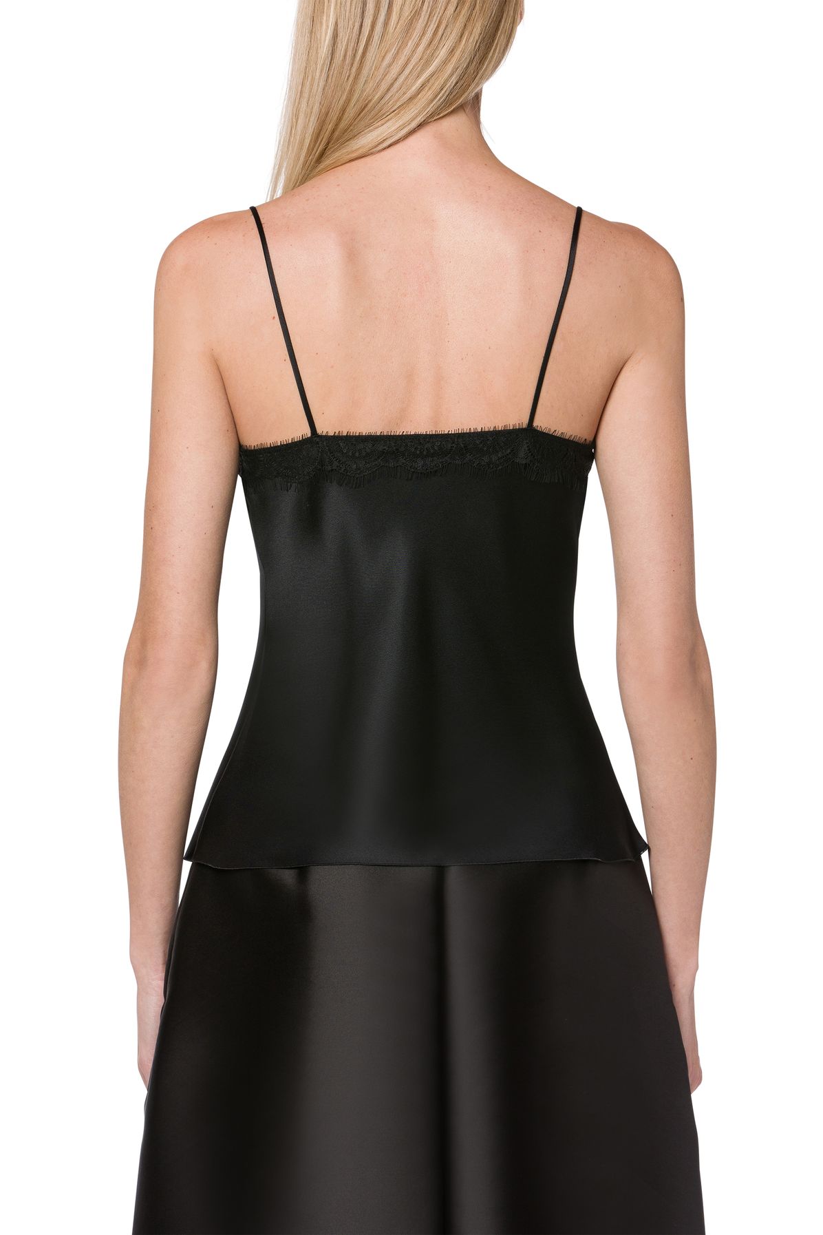 Alberta Ferretti Satin lace top