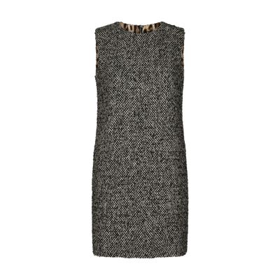 Dolce & Gabbana Short speckled tweed A-line dress