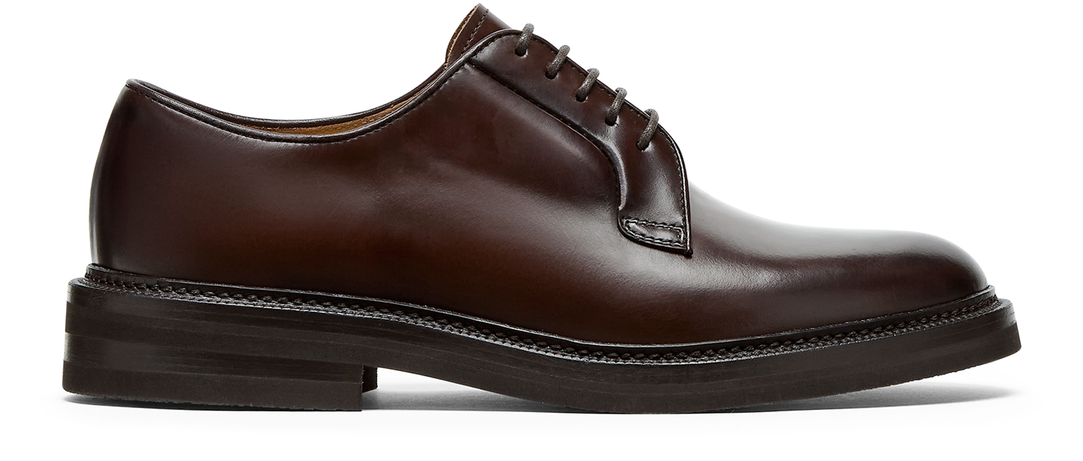 Brunello Cucinelli Aged calfskin Derbies