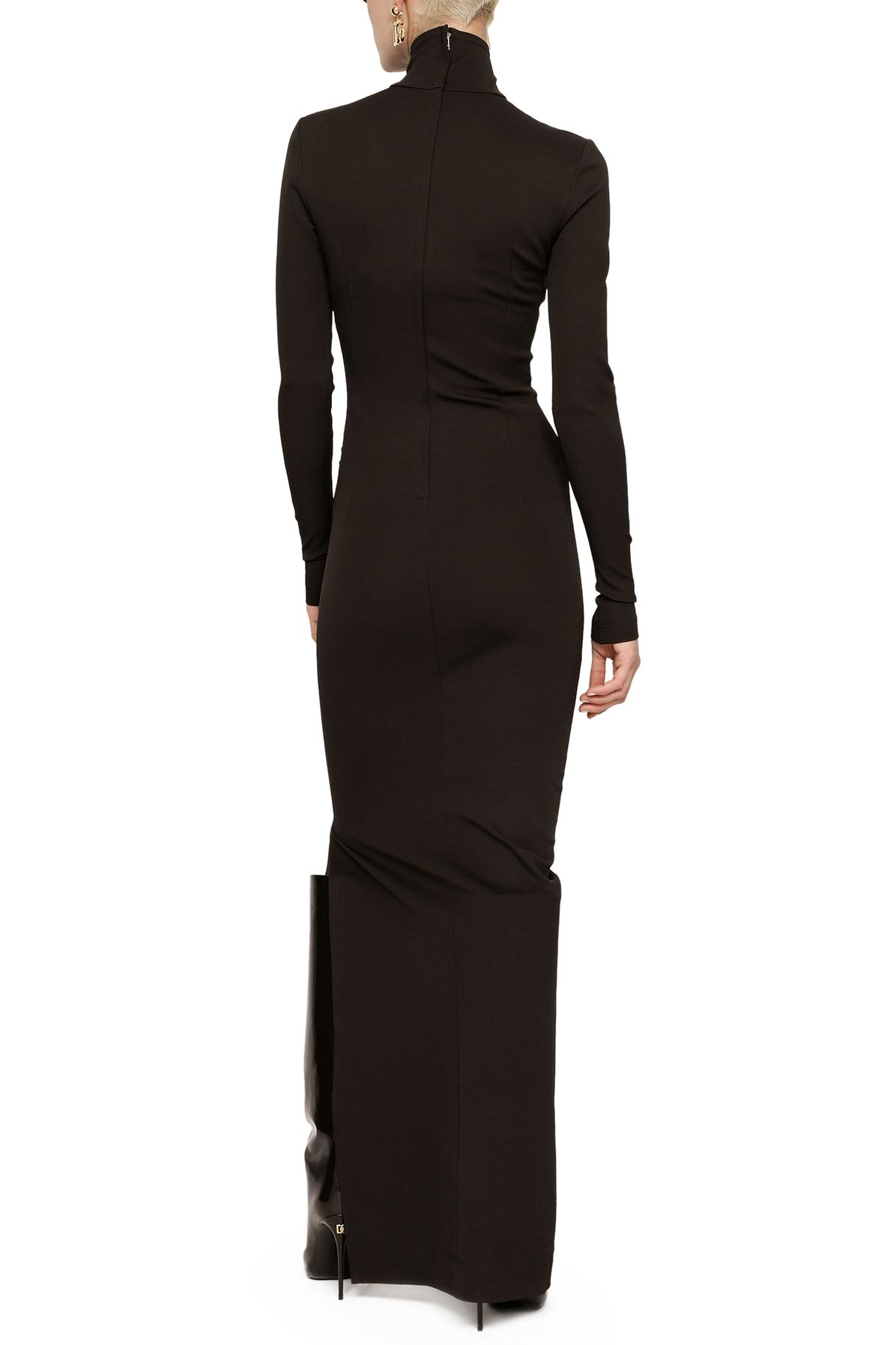 Dolce & Gabbana Long jersey Milano rib dress