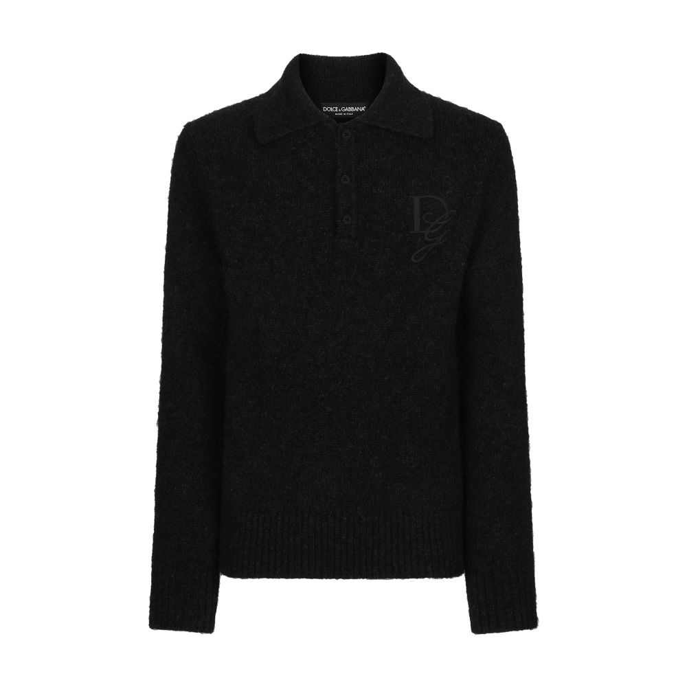 Dolce & Gabbana Long-sleeved wool polo-shirt