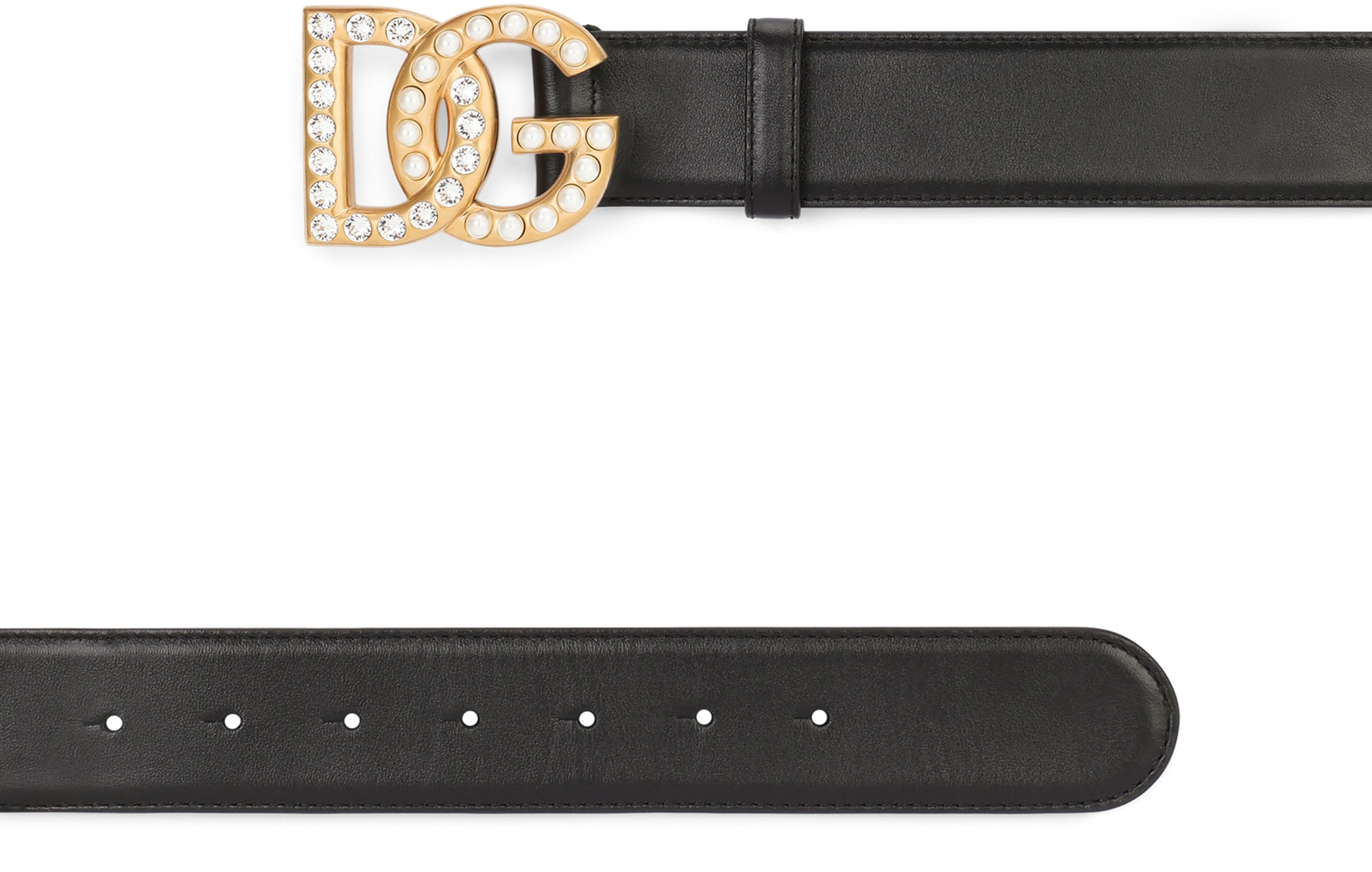 Dolce & Gabbana Calfskin belt with DG logo