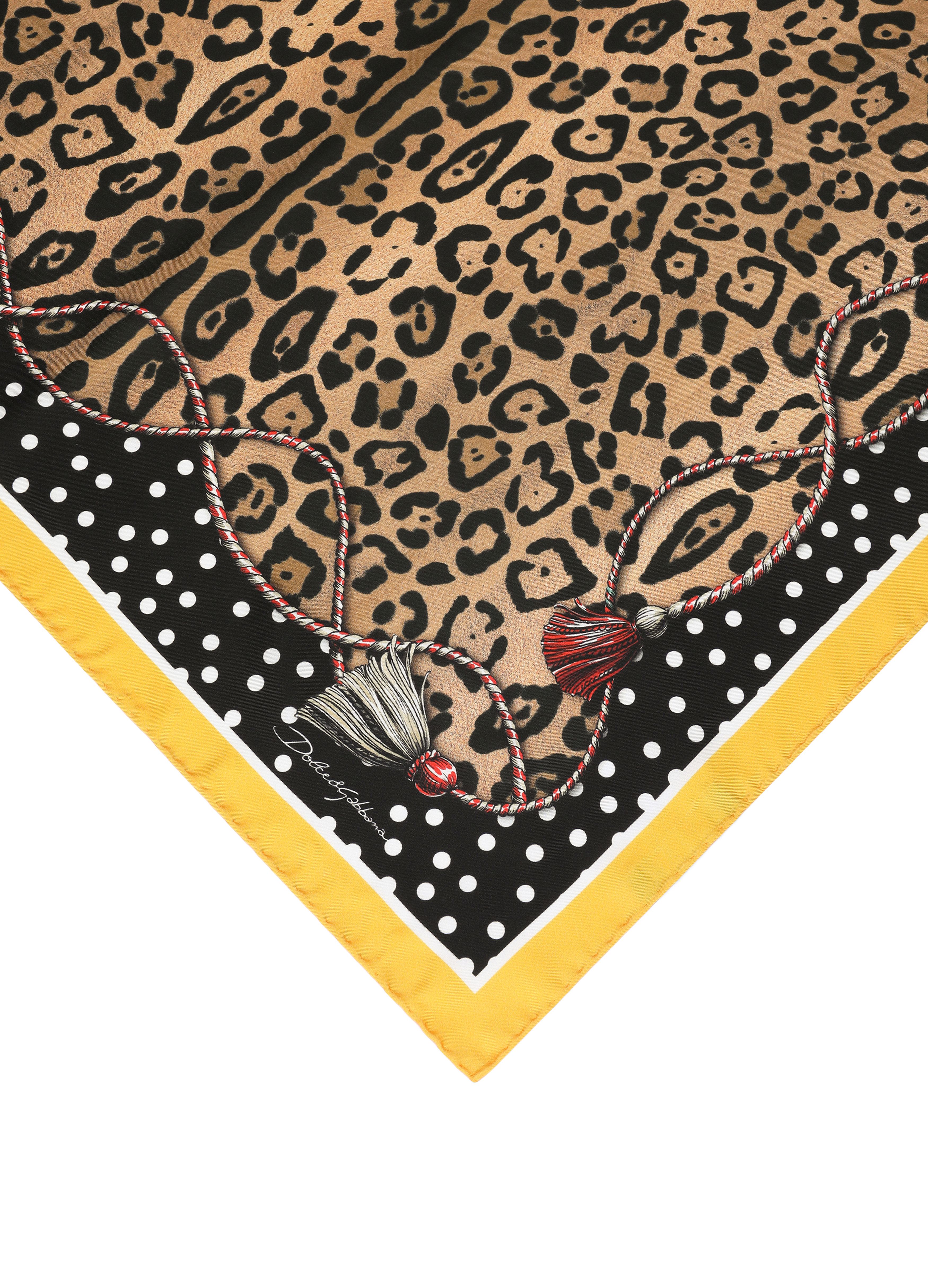 Dolce & Gabbana Leopard-print twill scarf (90 x 90)