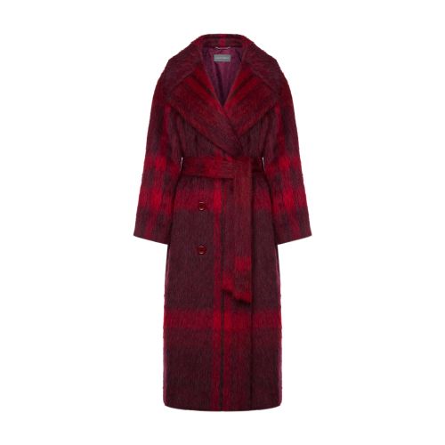 Alberta Ferretti Tartan mohair wool cloth coat