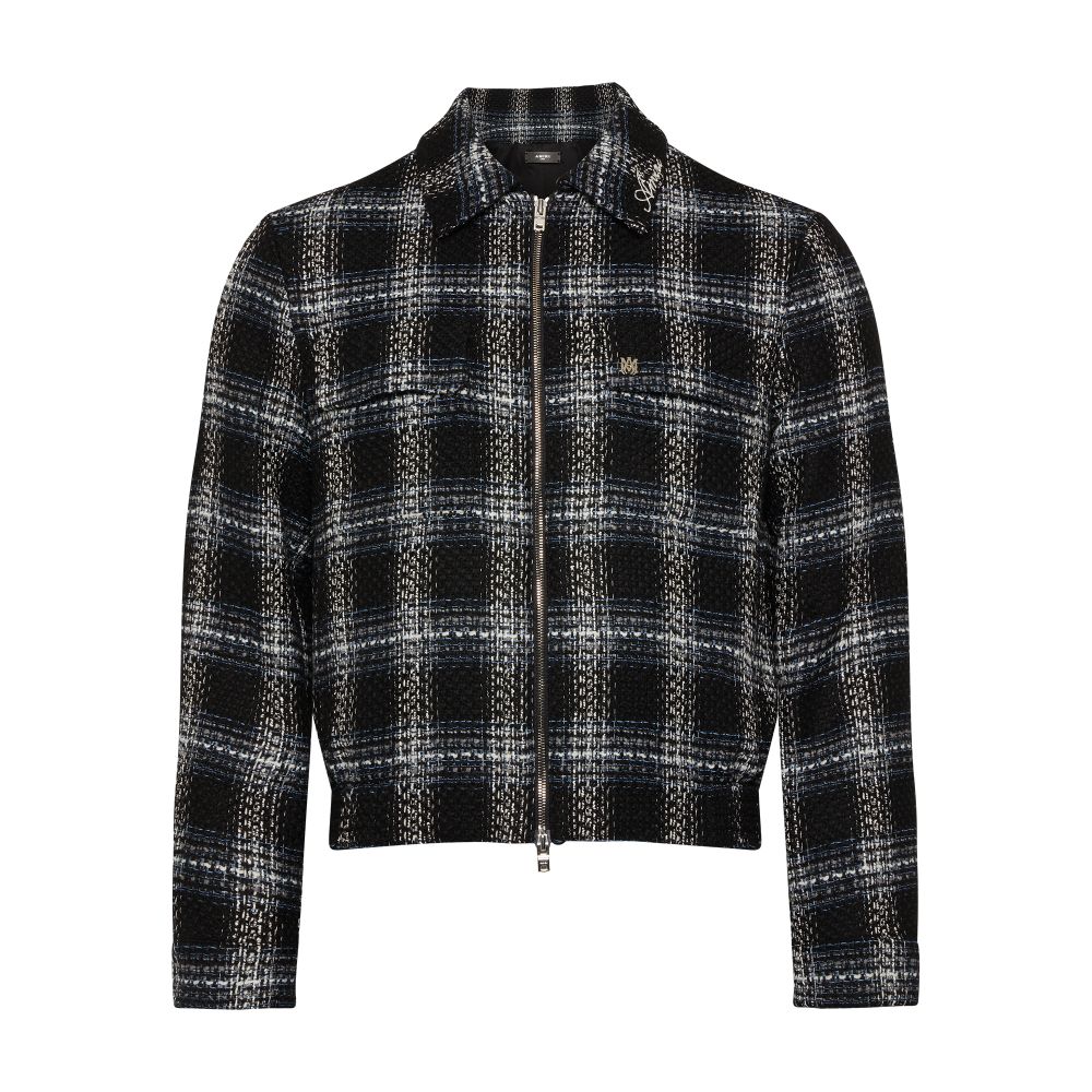 Amiri Shadow plaid tweed blouson