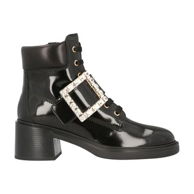 Roger Vivier VIV Rangers X Strass Buckle Bootie