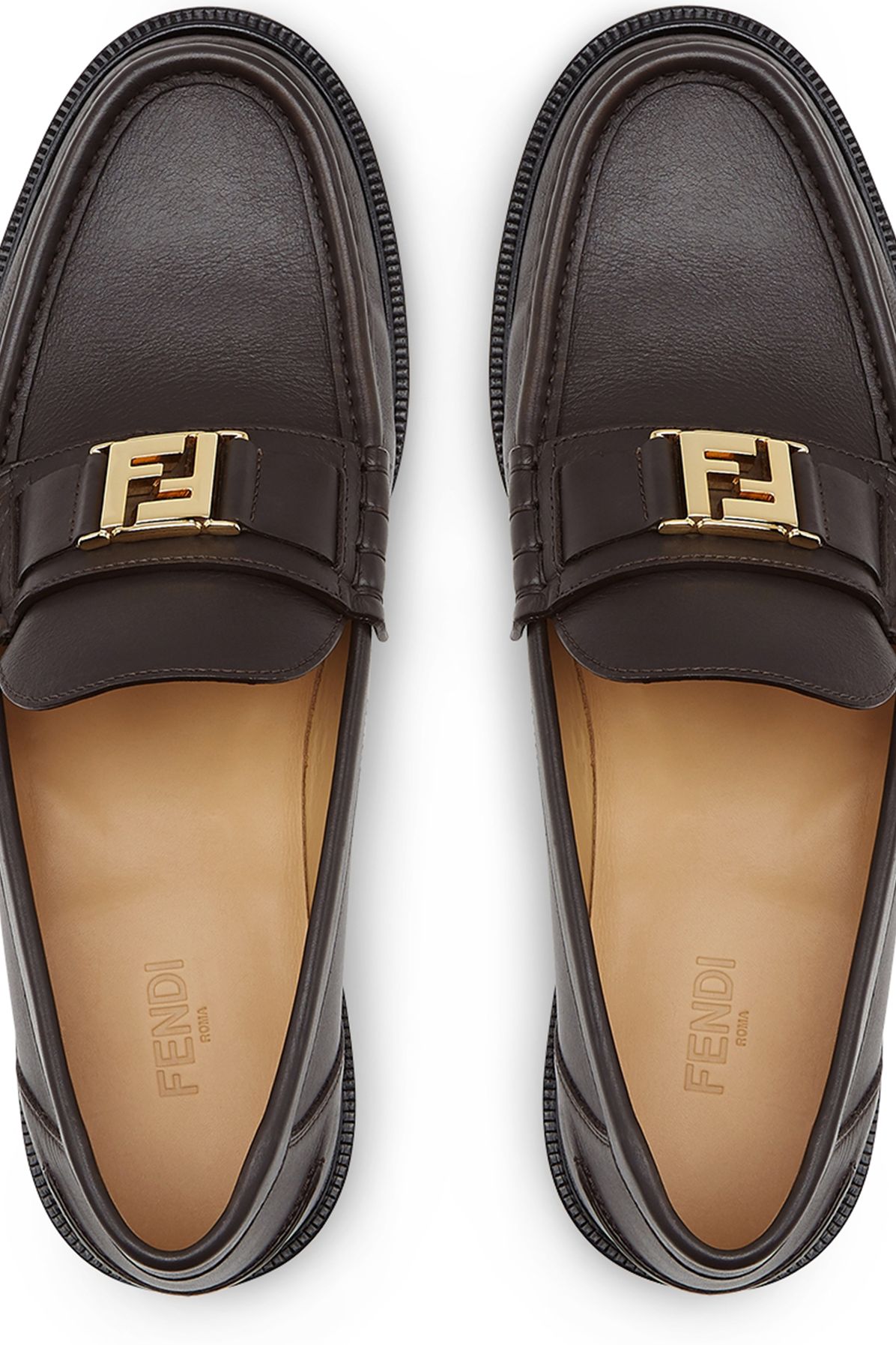 FENDI leather loafers