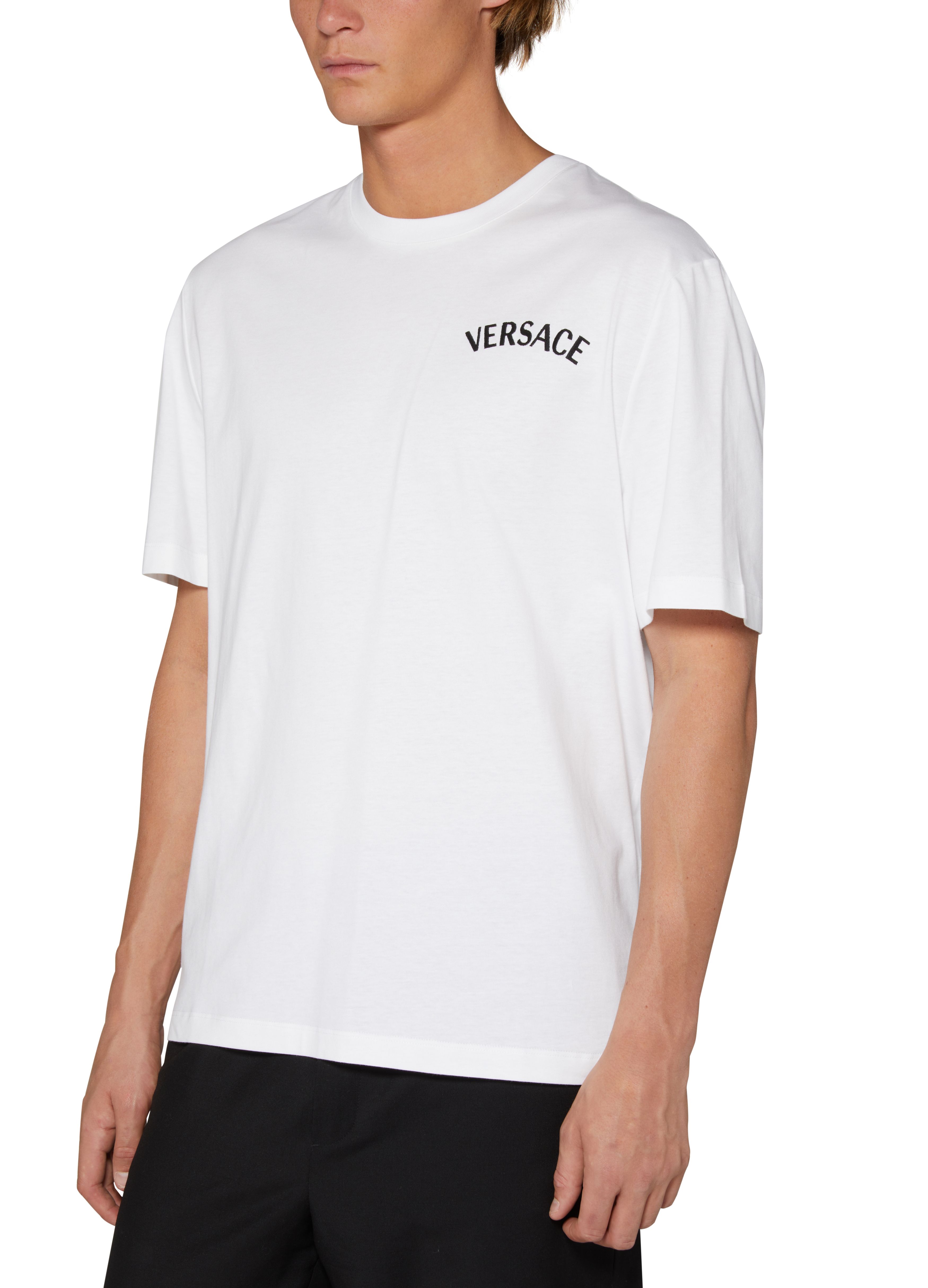 Versace Versace embroidery jersey T-shirt with stamp print