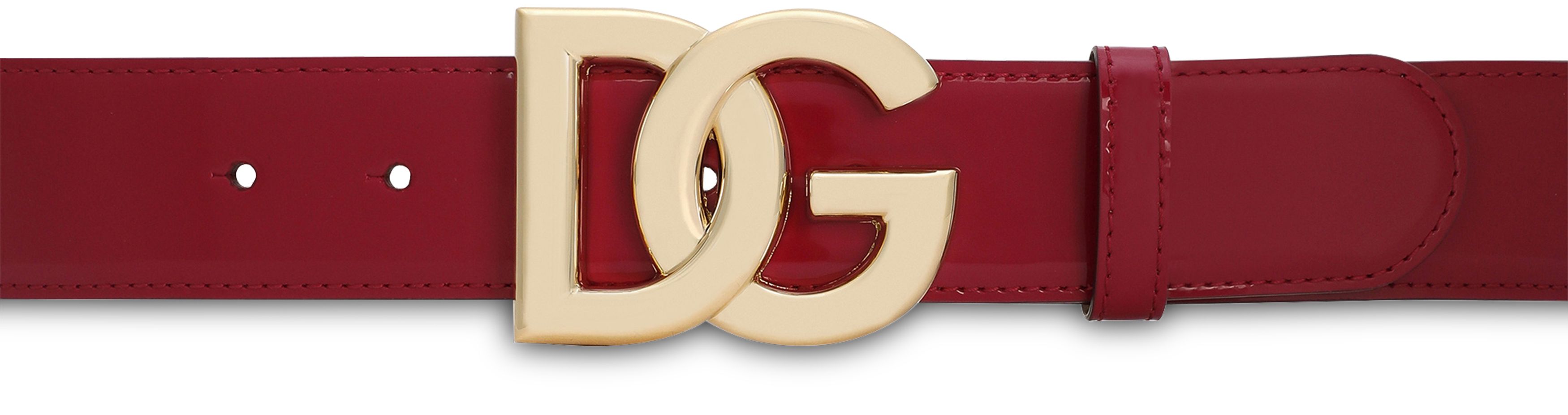 Dolce & Gabbana Polished calfskin belt with DG logo