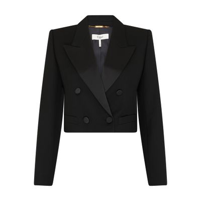 Chloé Short wool gabardine tuxedo