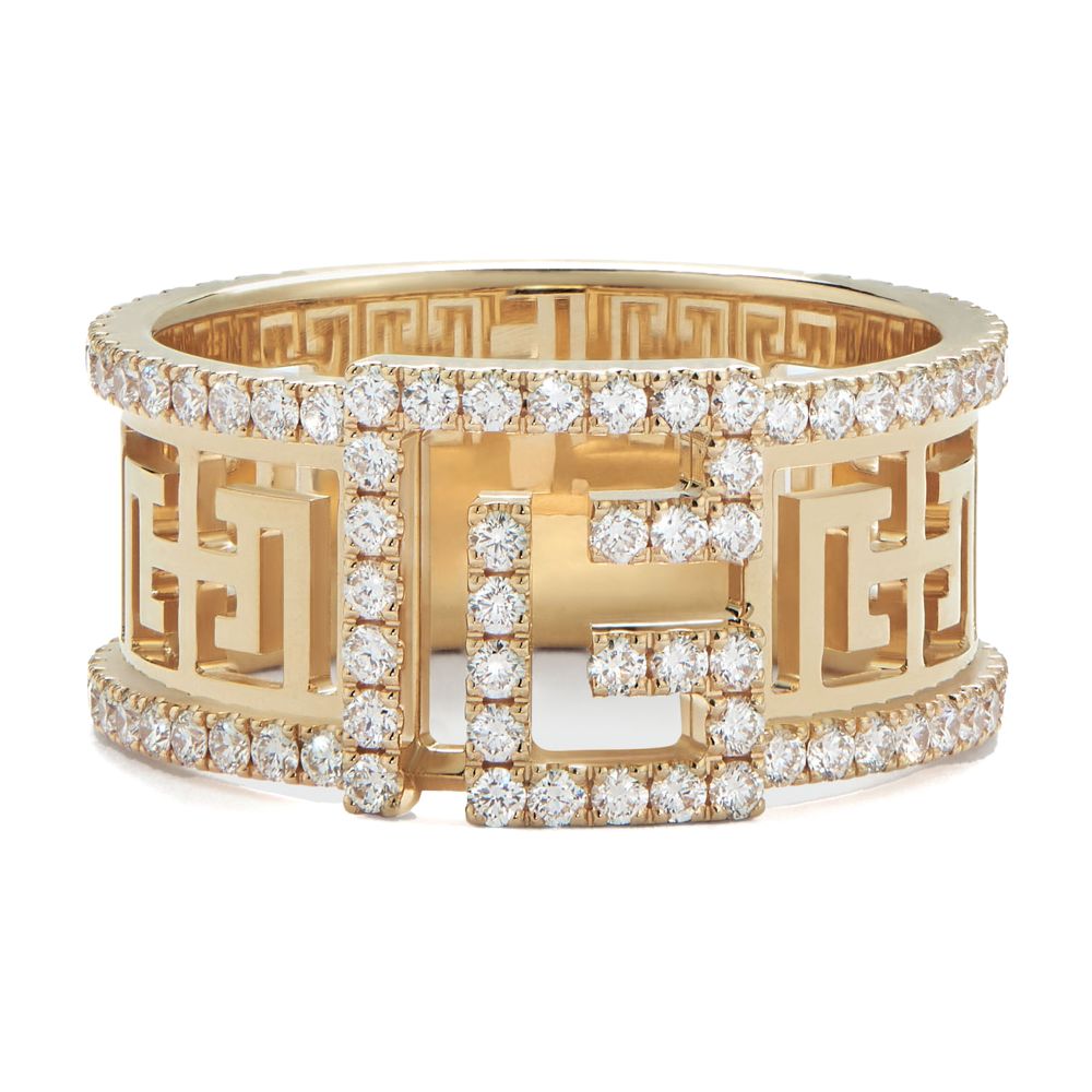 Balmain LABYRINTH FRIEZE PAV� RING