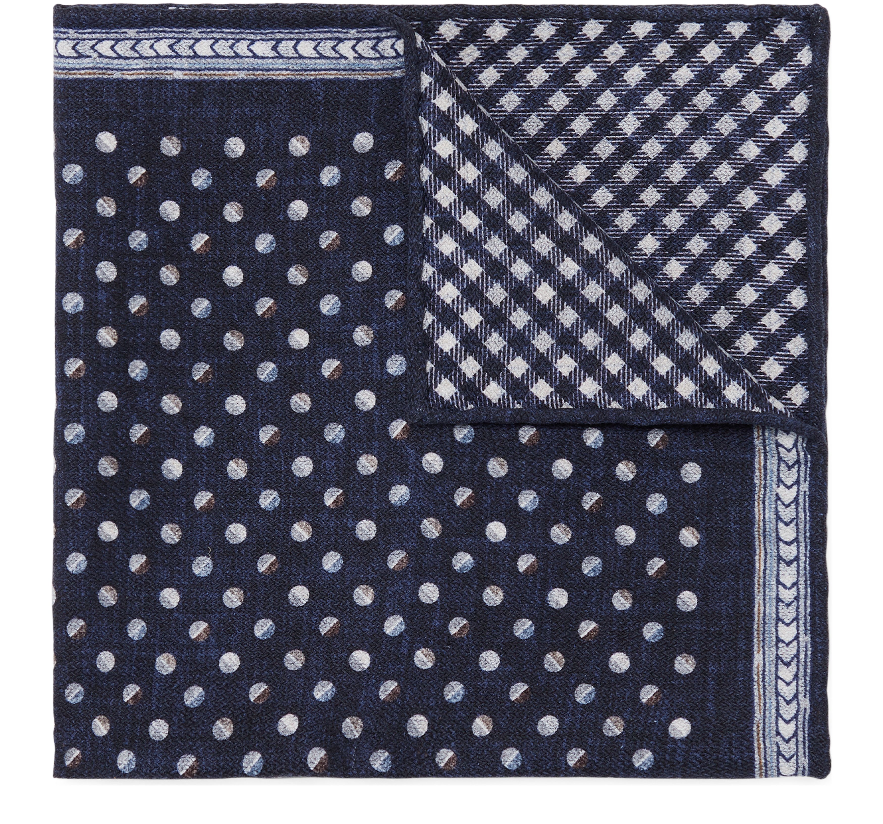 Brunello Cucinelli Double-face pocket square tie