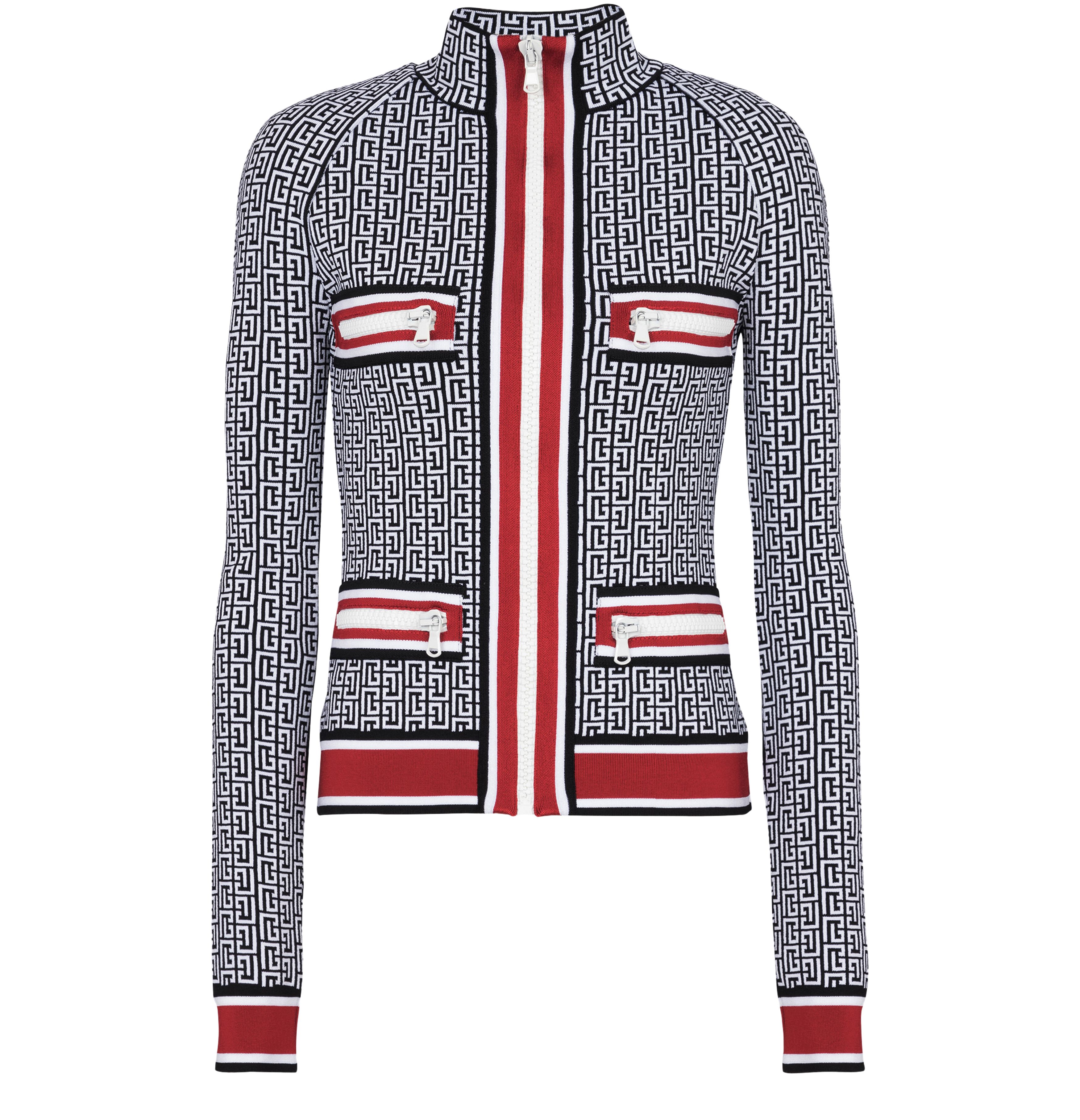 Balmain Monogrammed knit jacket