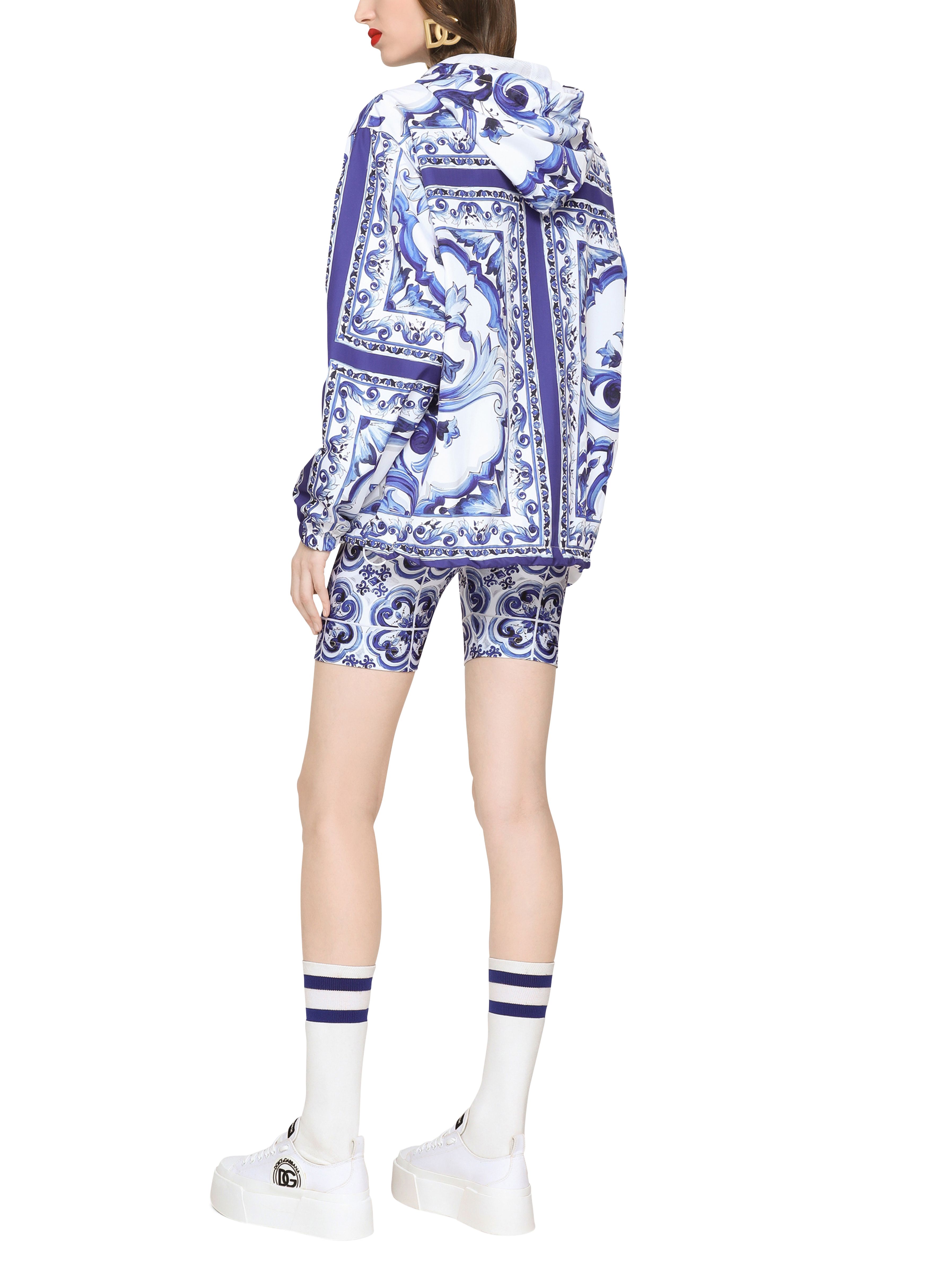 Dolce & Gabbana Majolica-print windbreaker with hood