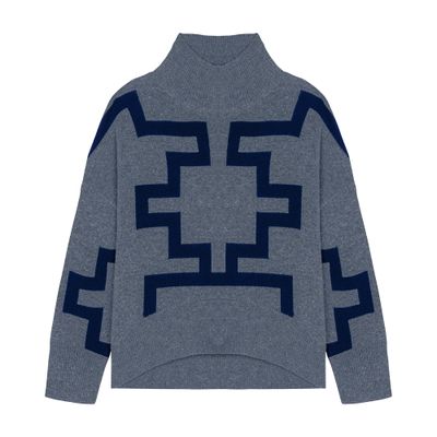  Iwar graphic wool and cashmere sweater