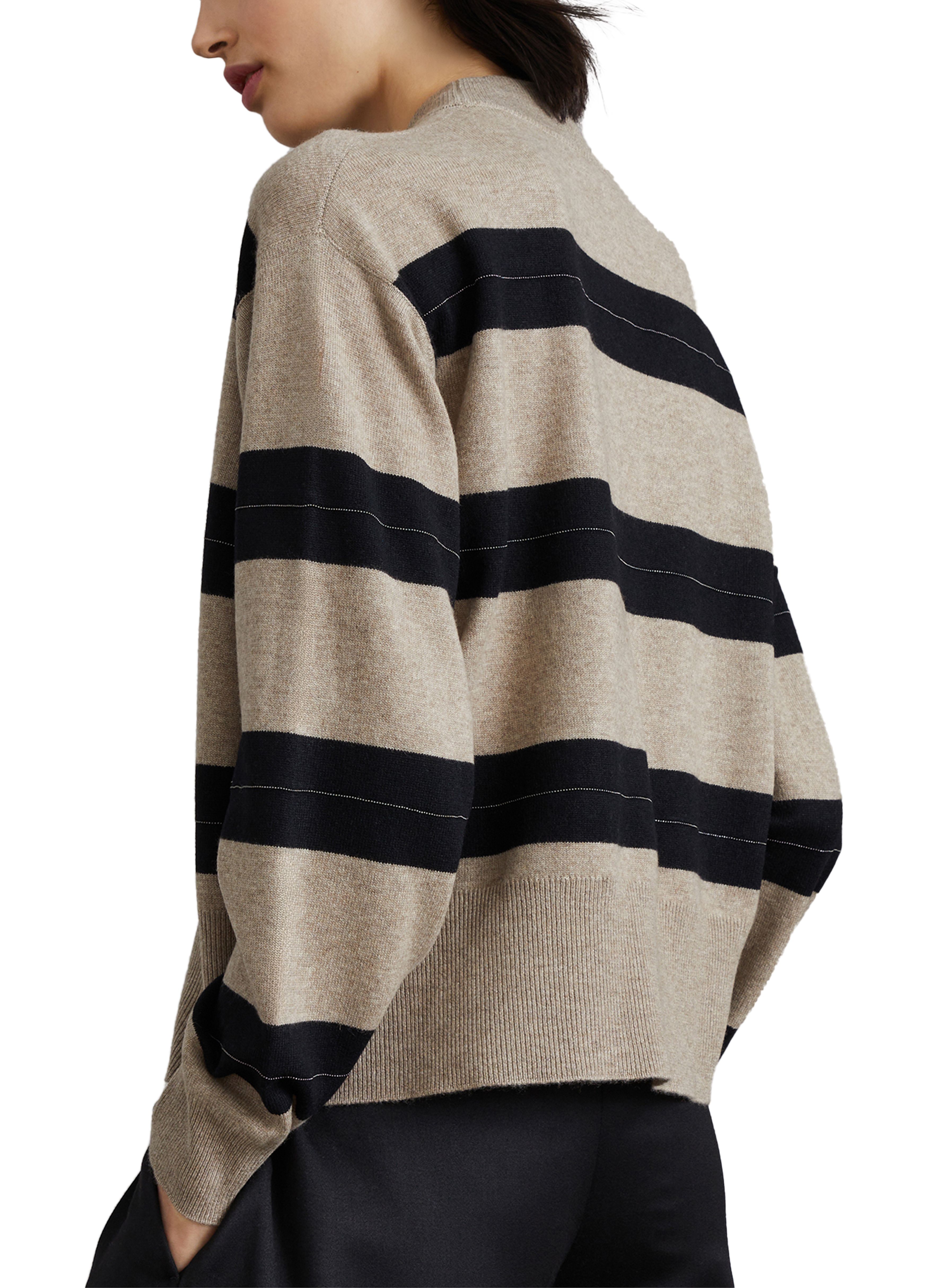 Brunello Cucinelli Mock neck sweater with monili