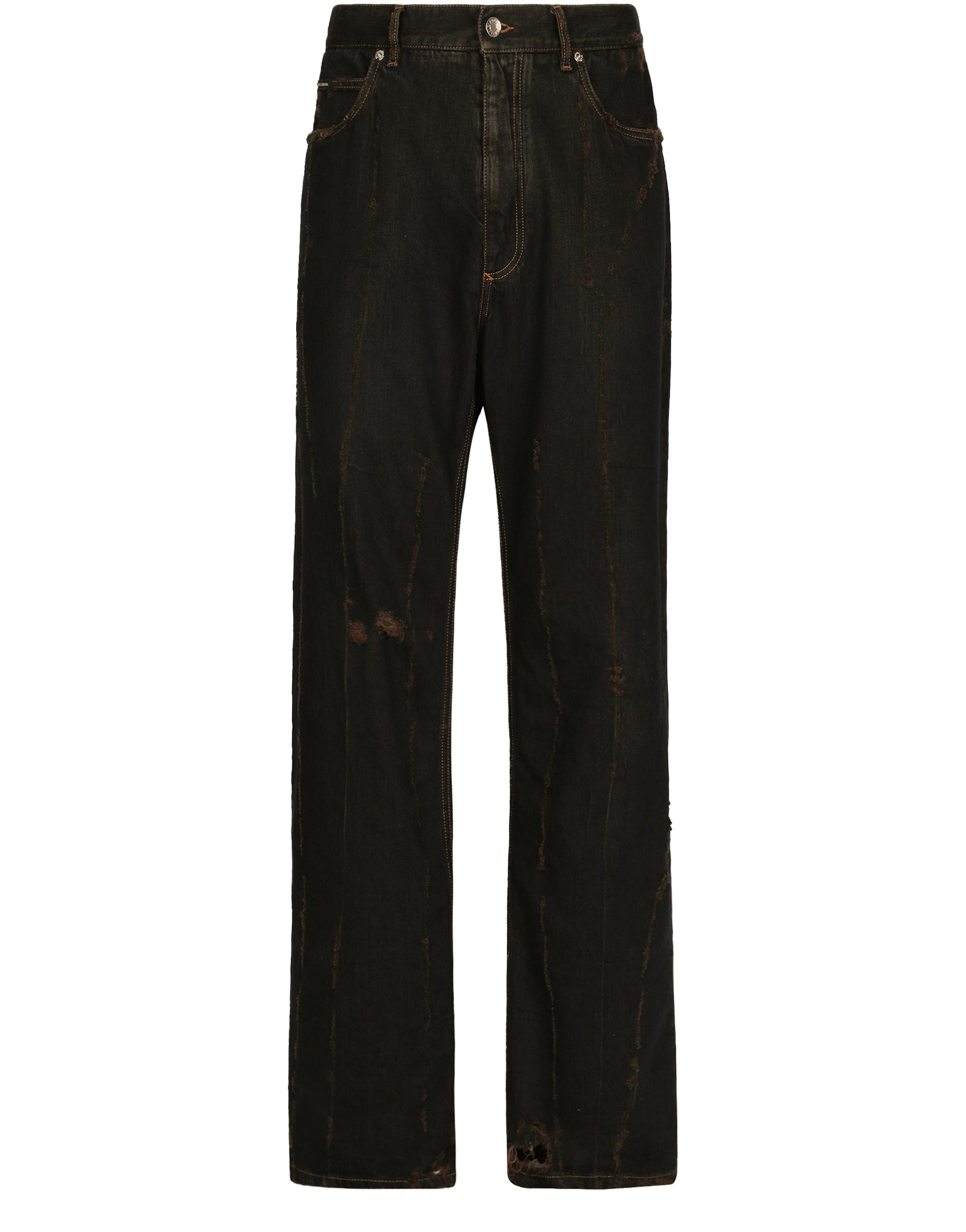 Dolce & Gabbana Overdye Jeans with Small Abrasions