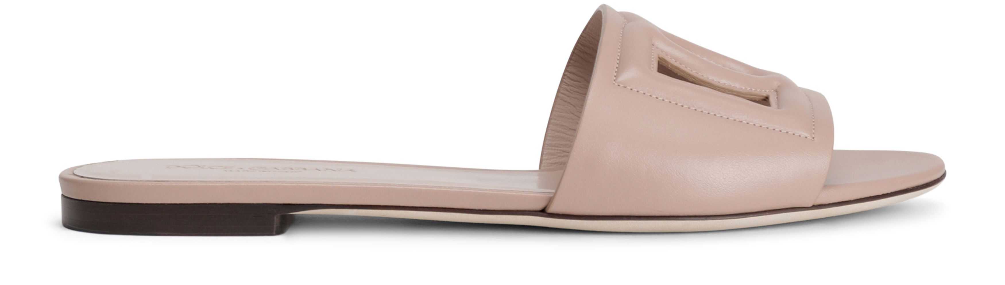 Dolce & Gabbana Calfskin sliders with logo