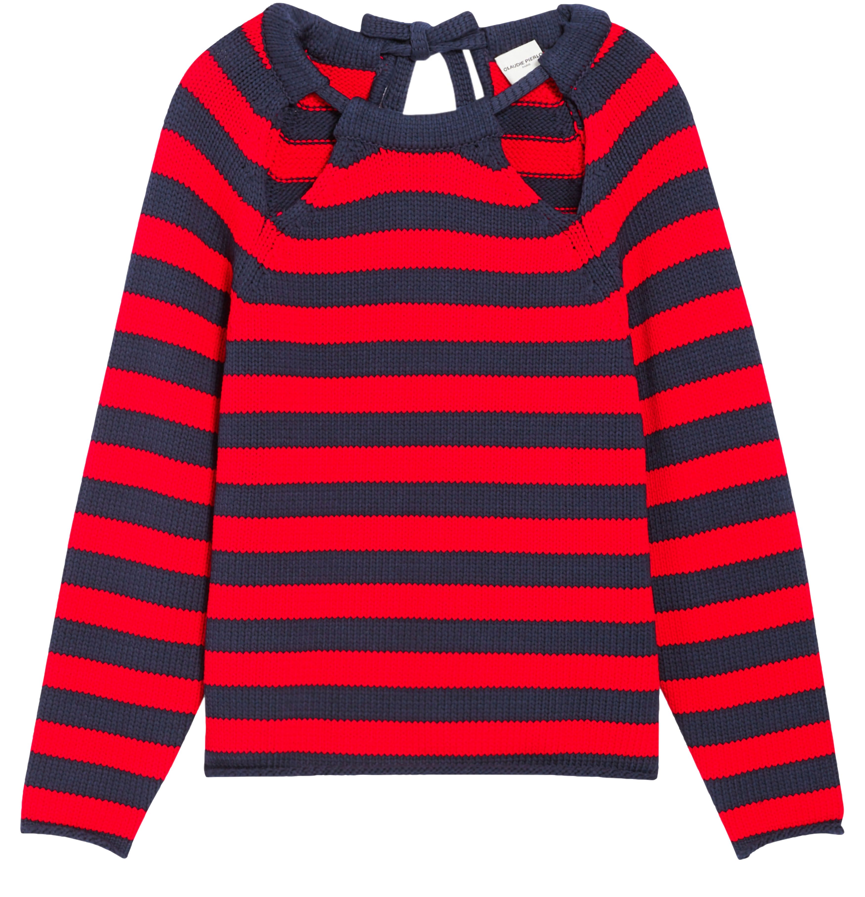  Two-tone striped jumper