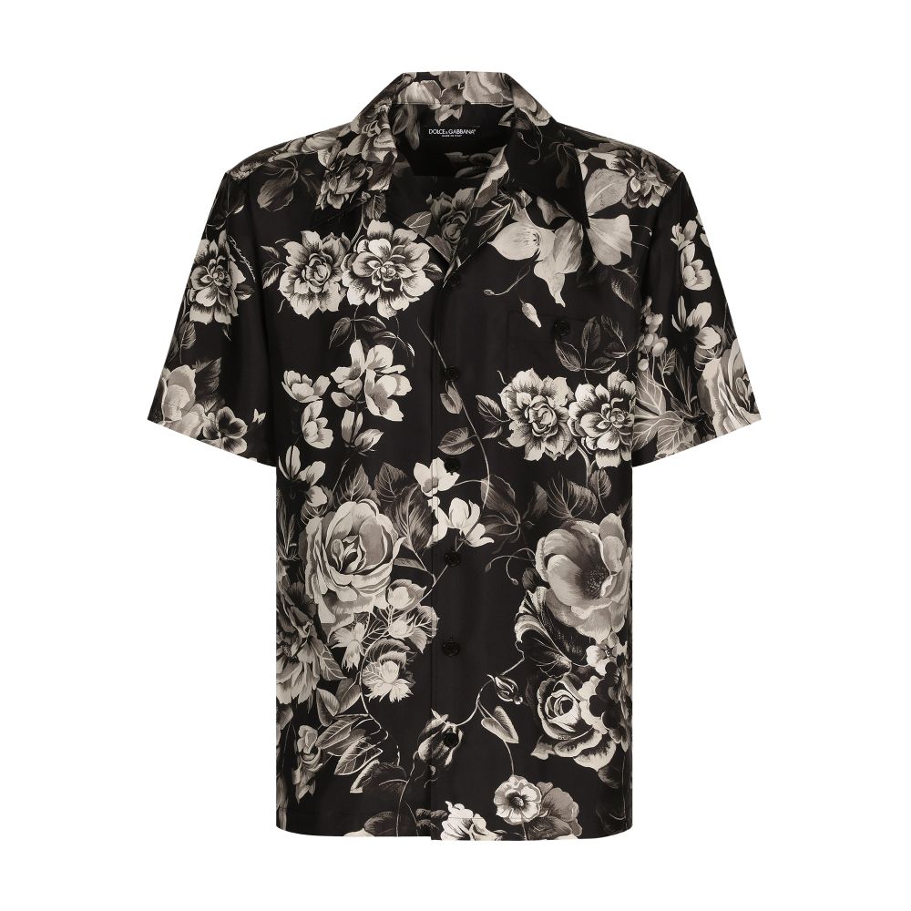 Dolce & Gabbana Floral print silk Hawaiian shirt