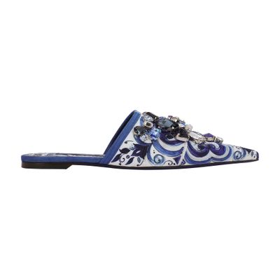 Dolce & Gabbana Printed brocade mules