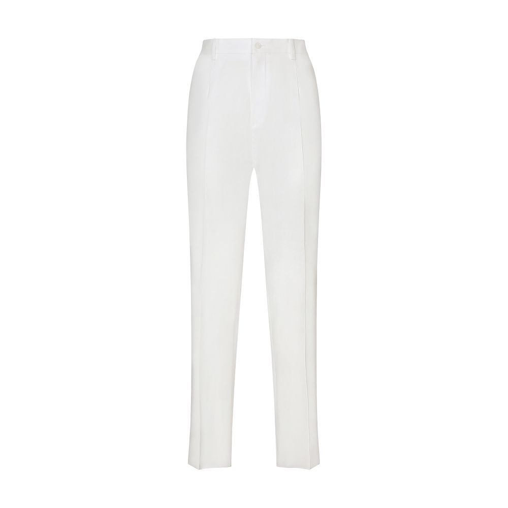 Dolce & Gabbana Stretch cotton pants with branded tag