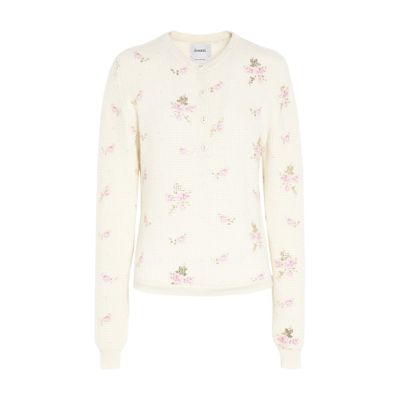 Barrie Floral print cashmere jumper