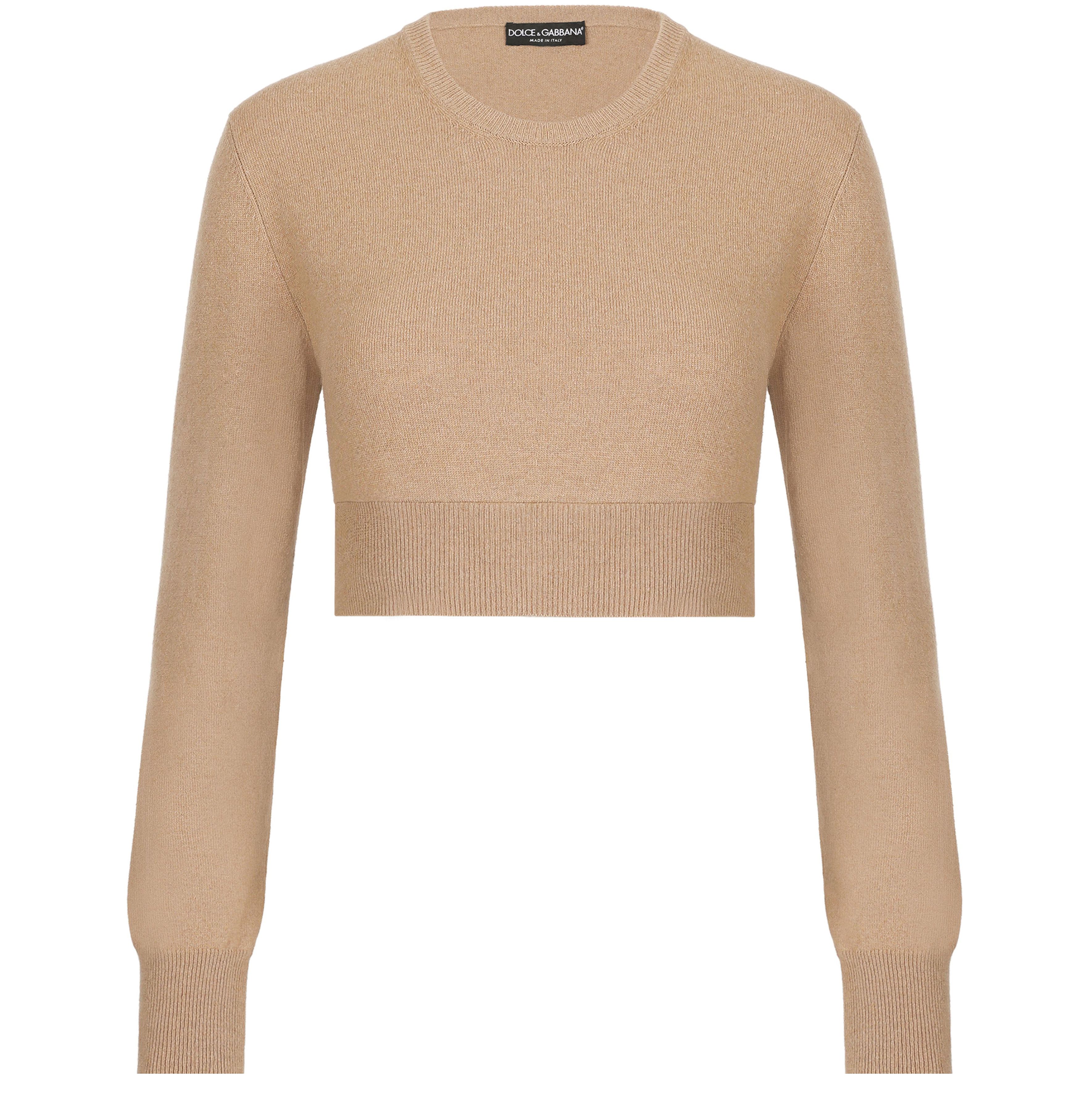 Dolce & Gabbana Cropped wool and cashmere sweater