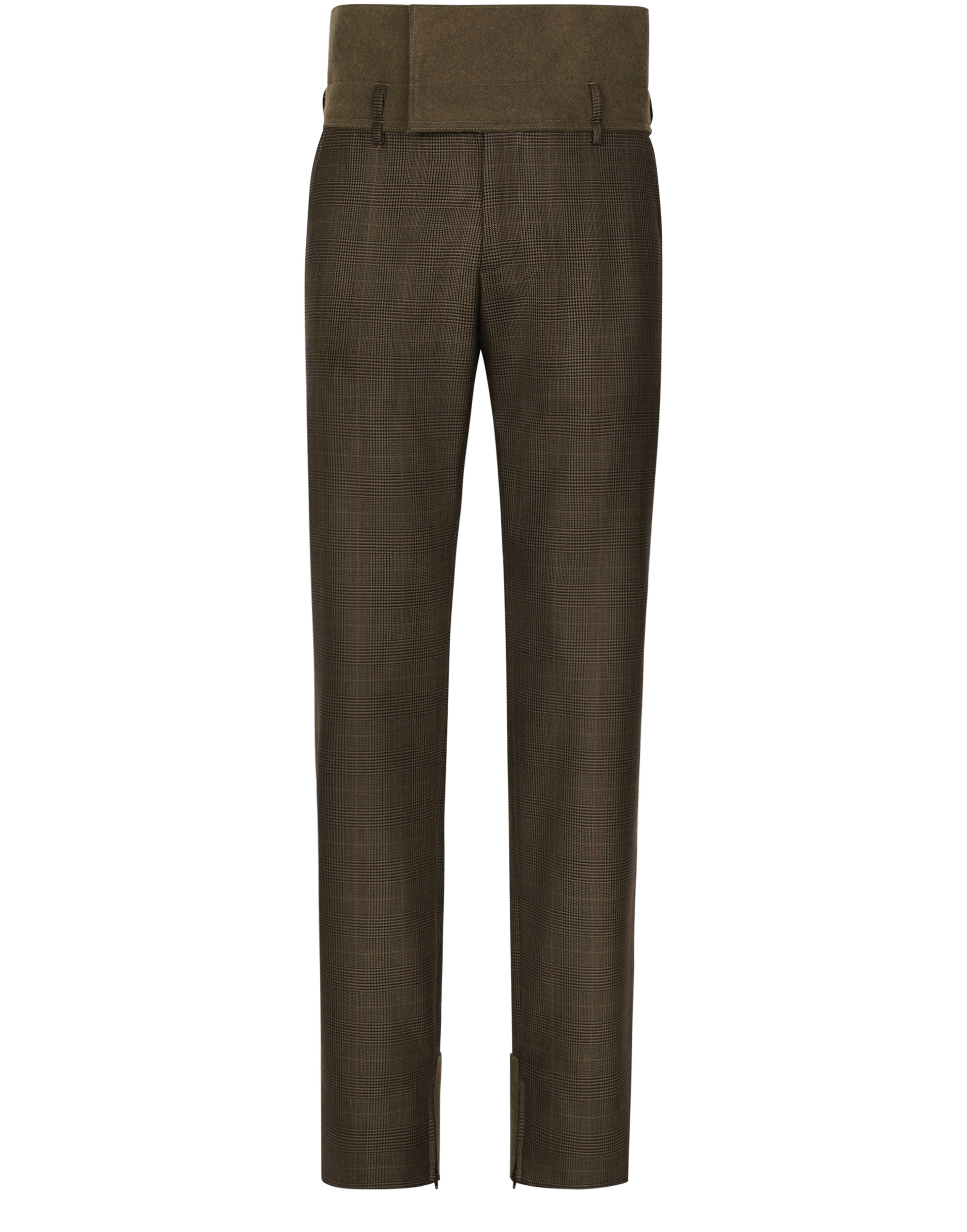 Dolce & Gabbana Prince Of Wales Pants with Corduroy Details